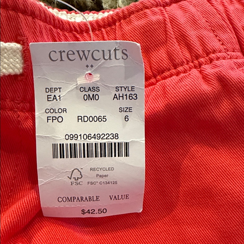 Crewcuts Coral Pink Drawstring Shorties - Picture 2 of 2
